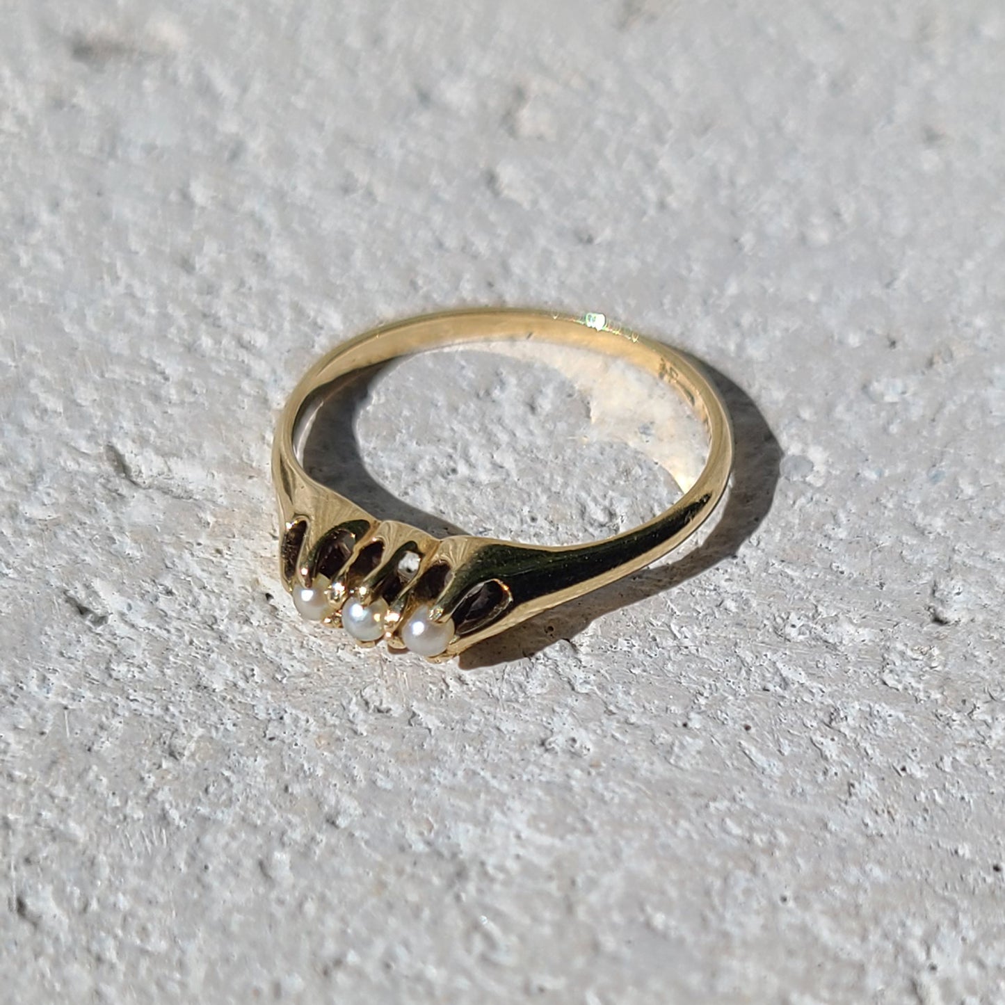 14k Antique Seed Pearl Ring