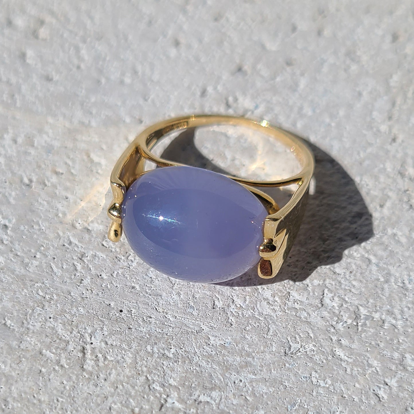 14k Lavender Jade Ring