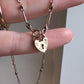 9k Rosy Gold Heart Padlock