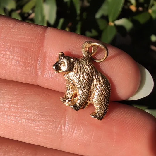 14k Bear Pendant