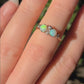 14k Antique Opal & Old Mine Cut Diamond Ring