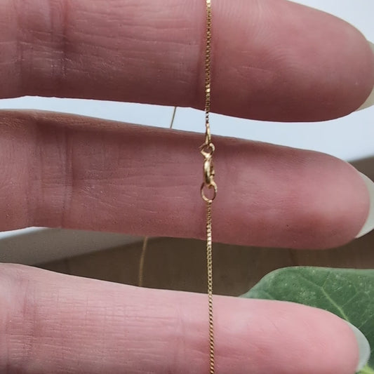 14k Dainty Box Chain