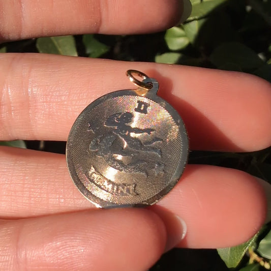 14k Gemini Pendant