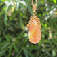 14k Carved Coral Rose Pendant