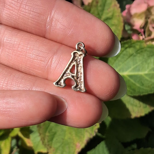 9k Letter "A" Charm