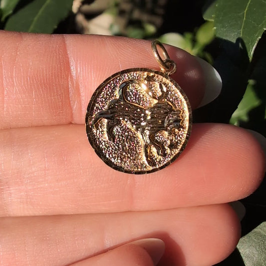 14k Leo Pendant