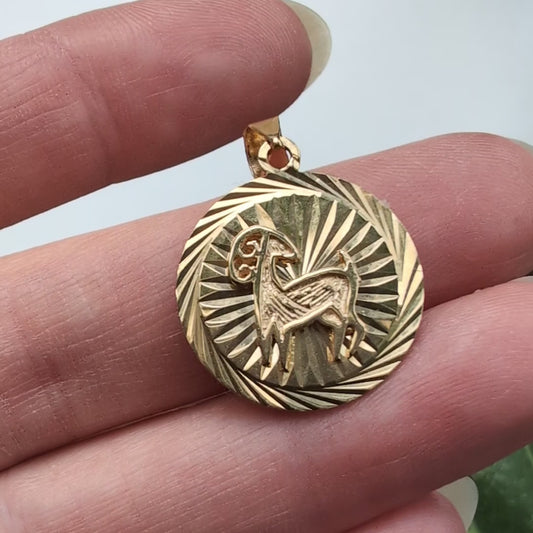 10k Aries Pendant