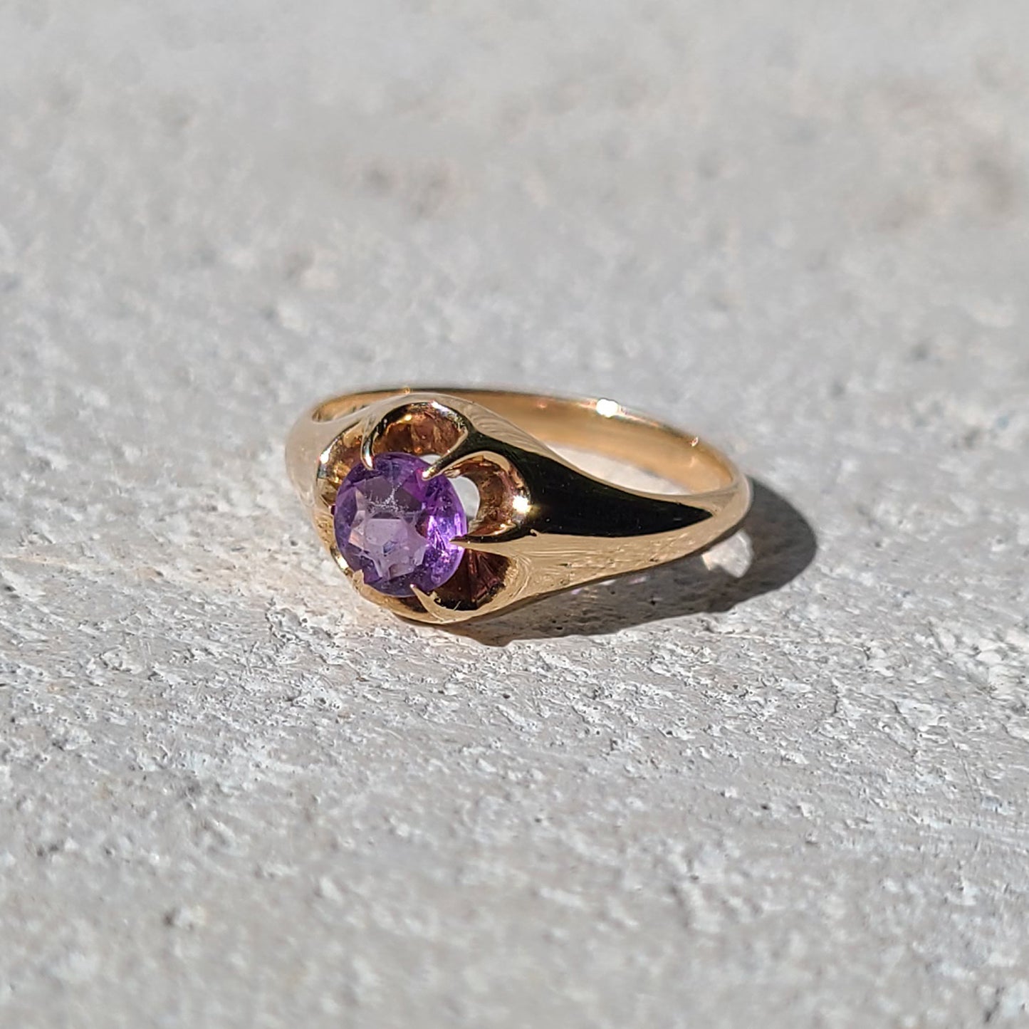 15k Vintage Birks Amethyst Ring