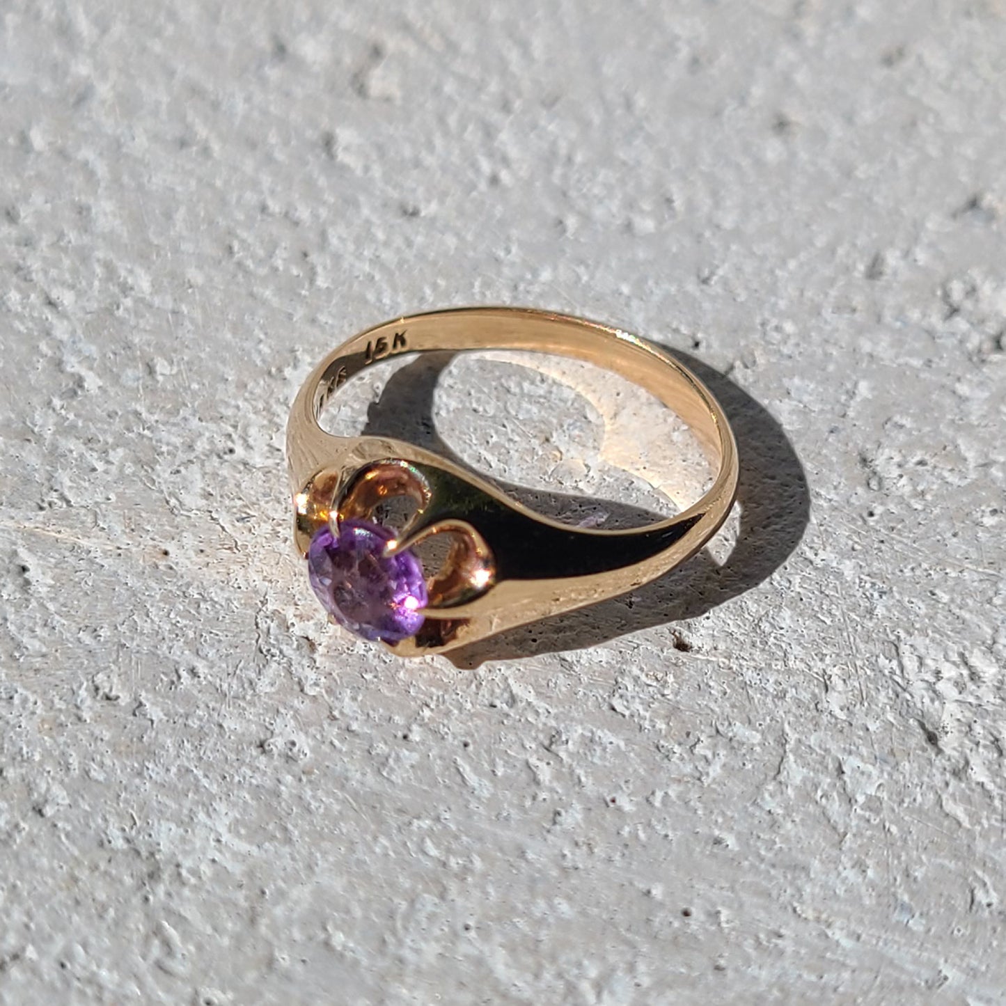 15k Vintage Birks Amethyst Ring