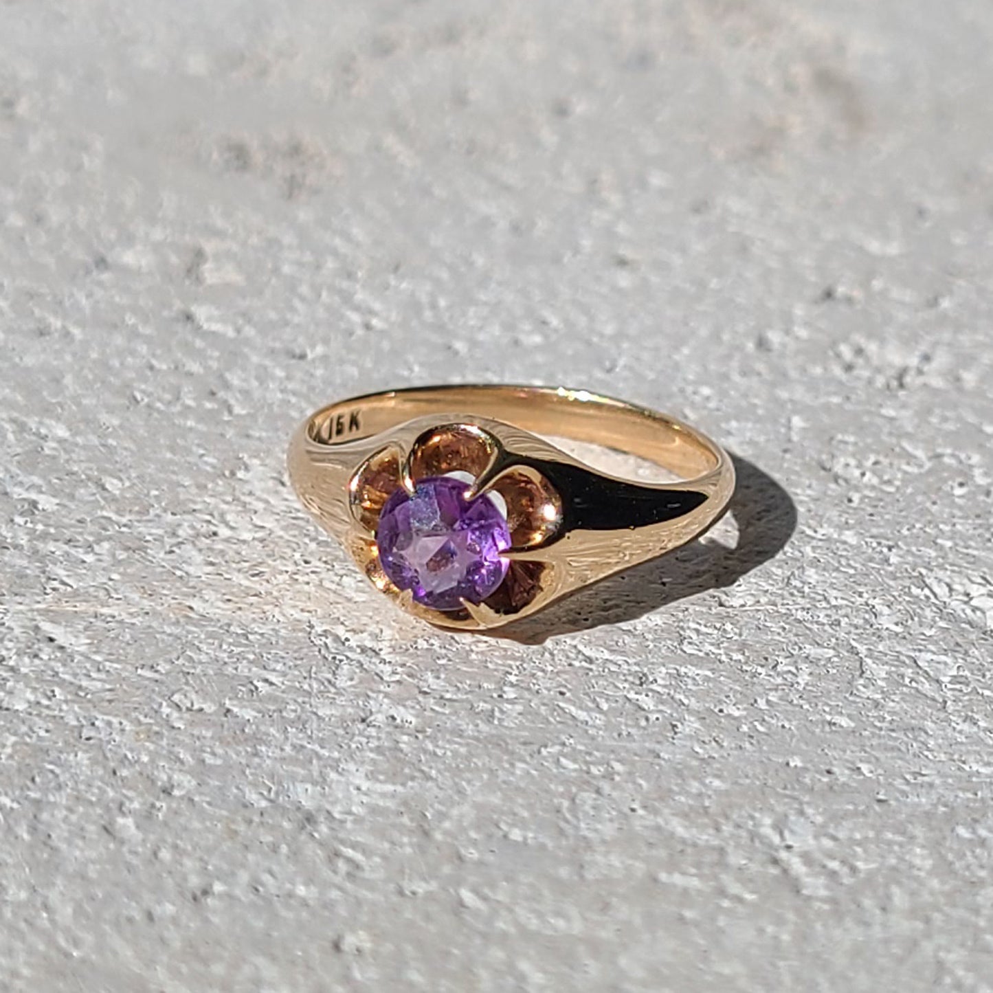 15k Vintage Birks Amethyst Ring