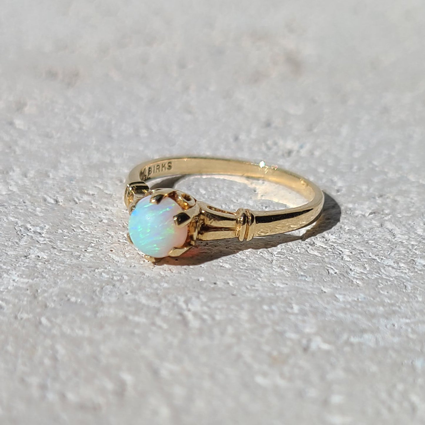 10k Vintage Birks Opal Ring